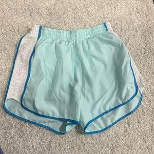 VS PINK Light Blue Athletic Shorts with Sequin Detailing